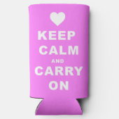 CALM AN CARRON AUF Pink behalten Selters Dosenkühler (Rückseite)