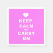 CALM AN CARRON AUF Pink behalten Serviette (Vorderseite)