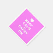 CALM AN CARRON AUF Pink behalten Serviette (Ecke)