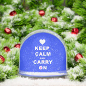 CALM AN CARRY ON Blue behalten Schneekugeln (Weihnachten)