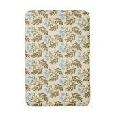  Calm and Natural: Blue Flower Seamless Pattern Badematte (Vorderseite Vertikal)