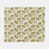  Calm and Natural: Blue Flower Seamless Pattern Fleecedecke (Vorderseite (Horizontal))