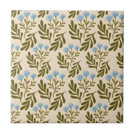  Calm and Natural: Blue Flower Seamless Pattern Fliese
