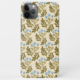  Calm and Natural: Blue Flower Seamless Pattern iPhone 11Pro Max Hülle