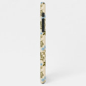  Calm and Natural: Blue Flower Seamless Pattern iPhone Hülle (Linke Seite)