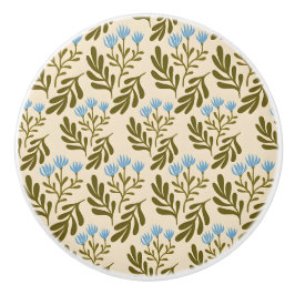  Calm and Natural: Blue Flower Seamless Pattern Keramikknauf