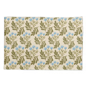  Calm and Natural: Blue Flower Seamless Pattern Kissenbezug (Rückseite-Links)