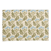  Calm and Natural: Blue Flower Seamless Pattern Kissenbezug (Vorderseite-Rechts)
