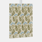  Calm and Natural: Blue Flower Seamless Pattern Ornament Aus Glas (Vorderseite Rechts)