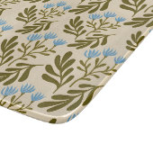  Calm and Natural: Blue Flower Seamless Pattern Schneidebrett (Ecke)