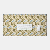 Calm and Natural: Blue Flower Seamless Pattern Schreibtischunterlage (Tastatur & Maus)