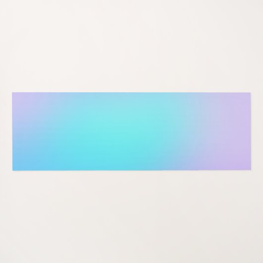 Calm Aqua und Lavender Gradient Yogamatte (Rückseite (Horizontal))