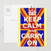 CALM AUFHALTEN UND BEFÖRDERN POSTKARTE (Vorne/Hinten)