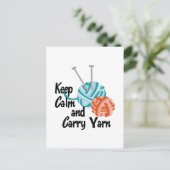 CALM behalt UND CARRY YARN Postkarte (Stehend Vorderseite)
