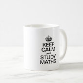 CALM behalt UND STUDY MATH Kaffeetasse (VorderseiteRechts)