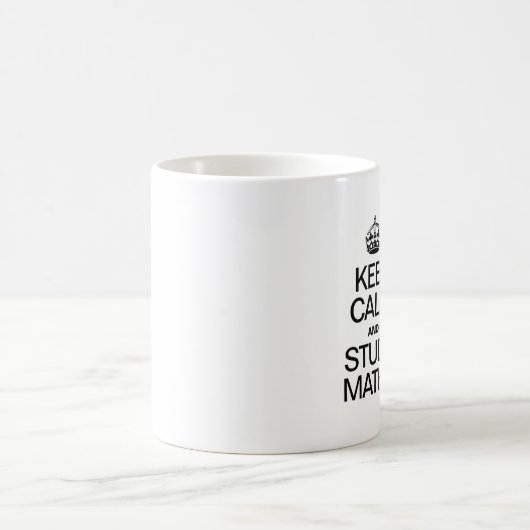 CALM behalt UND STUDY MATH Kaffeetasse (Mittel)