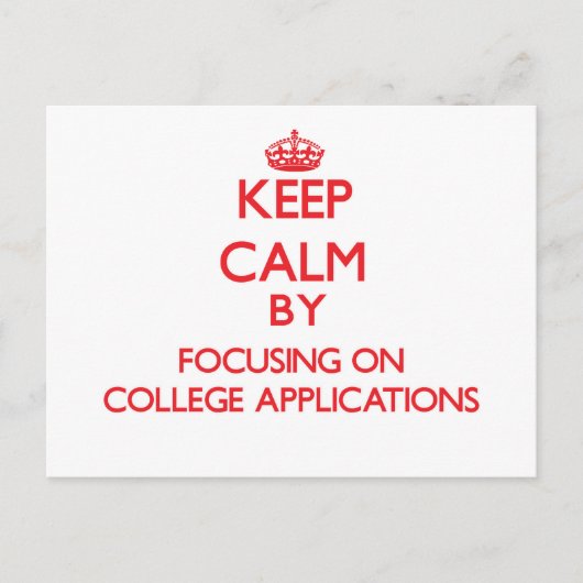 Calm behalten, indem der Schwerpunkt auf Anwendung Postkarte (Vorderseite)