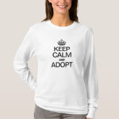 CALM behalten UND ADOPTIERT T-Shirt (Vorderseite)