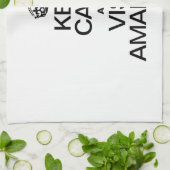 CALM behalten UND AMARILLO BESUCHT Geschirrtuch (Gefaltet)