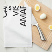 CALM behalten UND AMARILLO BESUCHT Geschirrtuch (Viertel Falte)