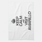 CALM behalten UND AMARILLO BESUCHT Geschirrtuch (Vertikal)