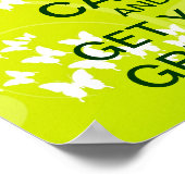 CALM behalten und auf Leinwand grün drucken Poster (Ecke)