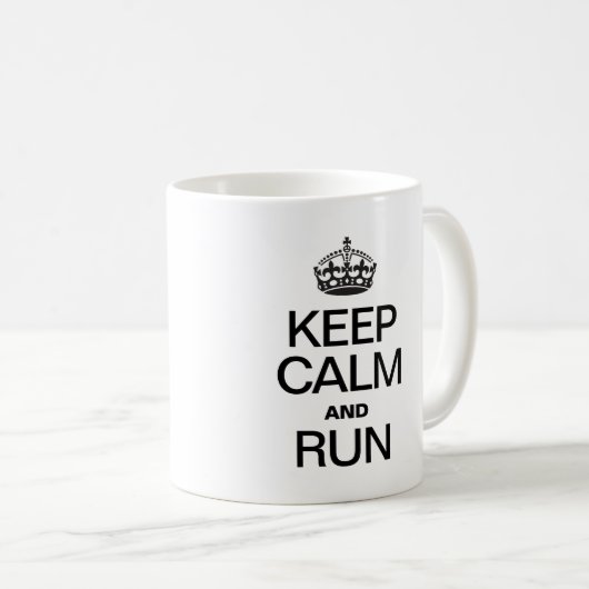 CALM behalten UND ausgeführt Kaffeetasse (VorderseiteRechts)