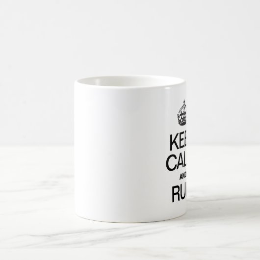 CALM behalten UND ausgeführt Kaffeetasse (Mittel)