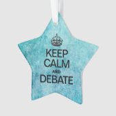 CALM behalten UND Blaue Textur diskutiert Ornament (Vorderseite)