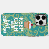 CALM behalten UND Cupcakes essen aquamarin Case-Mate iPhone Hülle (Rückseite (Horizontal))