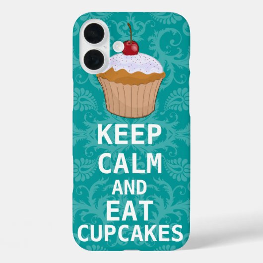 CALM behalten UND Cupcakes essen aquamarin Case-Mate iPhone Hülle (Rückseite)