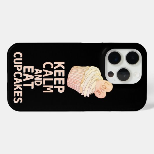 CALM behalten UND Cupcakes essen Case-Mate iPhone Hülle (Rückseite (Horizontal))