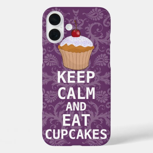 CALM behalten UND Cupcakes essen Lila Case-Mate iPhone Hülle (Rückseite)