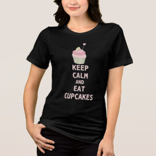 CALM behalten UND Cupcakes essen Tri-Blend Shirt