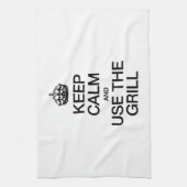CALM behalten UND DAS GRILL VERWENDEN Küchentuch (Vertikal)