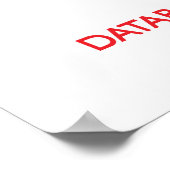 Calm behalten und dem Datenbankadministrator vertr Poster (Ecke)