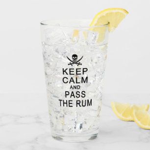 CALM behalten UND DIE RUM BEENDET Glas