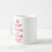 CALM behalten UND eigene Textseite1 und Seite2 ers Kaffeetasse (Vorderseite Links)