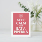 CALM behalten UND EINE PIPERKA ESSEN Postkarte (Stehend Vorderseite)