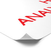 Calm behalten und einen Analytiker umarmen Poster (Ecke)