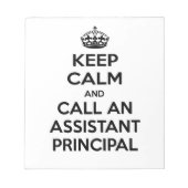 Calm behalten und einen Assistenten anrufen Notizblock (Vorderseite)