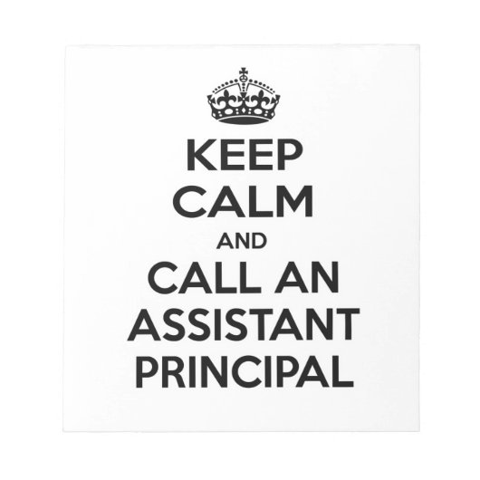 Calm behalten und einen Assistenten anrufen Notizblock (Vorderseite)