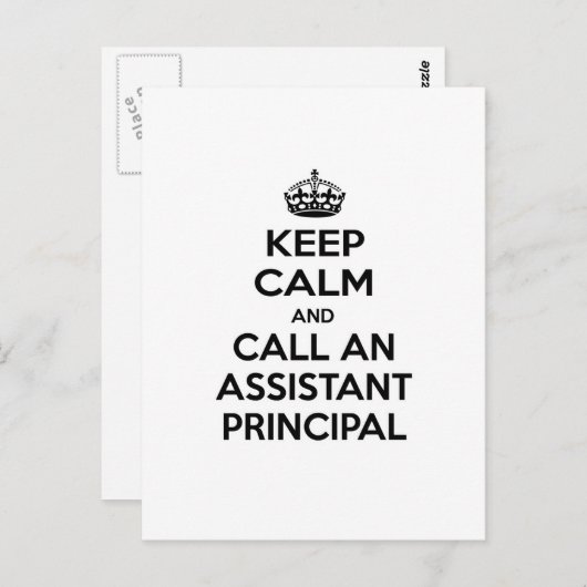 Calm behalten und einen Assistenten anrufen Postkarte (Vorne/Hinten)