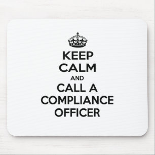 Calm behalten und einen Compliance-Beauftragten an Mousepad