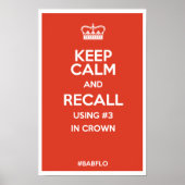 CALM behalten UND ERINNERT Poster (Vorne)