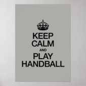 CALM behalten UND HANDBALL SPIELEN Poster (Vorne)