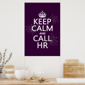 Calm behalten und HR aufrufen (beliebig) Poster (Küche)