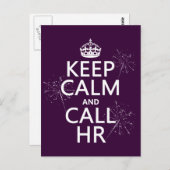 Calm behalten und HR aufrufen (beliebig) Postkarte (Vorne/Hinten)