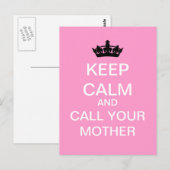 CALM behalten und Ihre Mutter Postkarte anrufen (p (Vorne/Hinten)