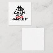 CALM behalten UND JACK GELASSEN Quadratische Visitenkarte (Vorne/Hinten)